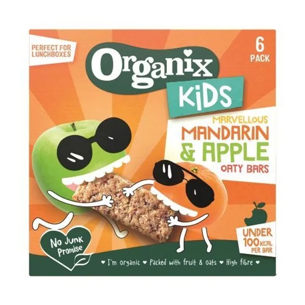 Organix - KIDS 柑橘和苹果燕麦棒（6 x 23 克)（平行进口