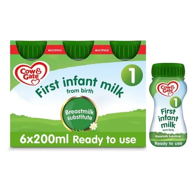 牛栏牌 - Cow &amp; Gate - (英国版) 初生婴儿即喝奶粉1号 6X200毫升