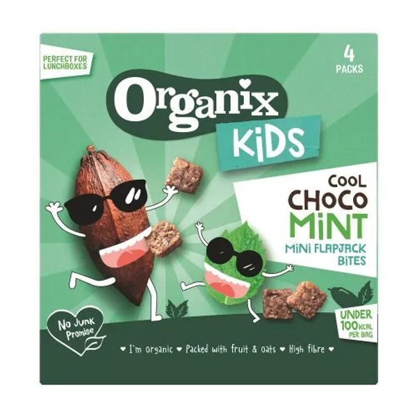 Organix - KIDS 巧克力薄荷迷你 Flapjack Bitess 4 x 23g（平行进口）