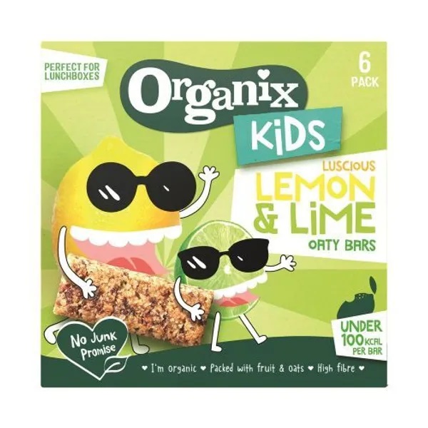Organix - KIDS 柠檬和酸橙燕麦棒 6 x 23 克盒装 (平行进口货