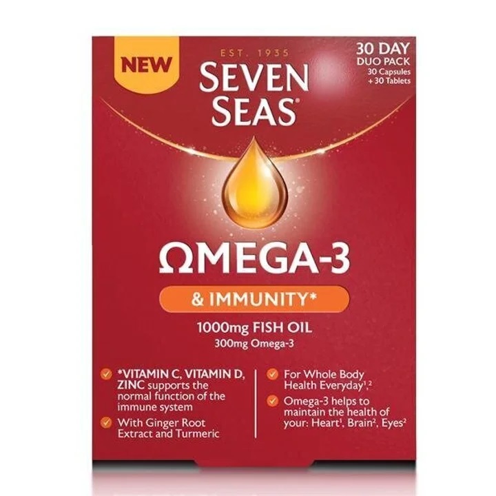 七海健络 - Immunity 增强免疫力Omega-3配方30日份量 英国直送 (平行进口货)