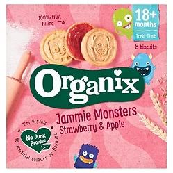 organix - Jammie Monsters 草莓和苹果饼干 8 x 8 克 (平行进口货)