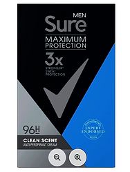 Sure Men Maximum Protection Clean Scent 止汗膏 45ml(平行进口)