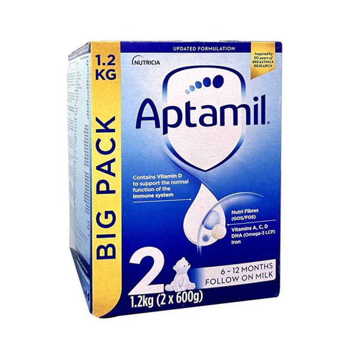 Aptamil - 第二阶段 婴儿奶粉 适合6-12个月 2x600g (平行进口货)
