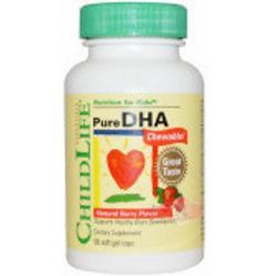 ChildLife - 童年时光 儿童DHA 可咀嚼软胶囊天然浆果味 90粒 (平行进口货)
