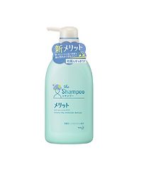 花王 - merit 弱酸性保湿洗发水 480ml (自然花香-绿色)(平行进口货)